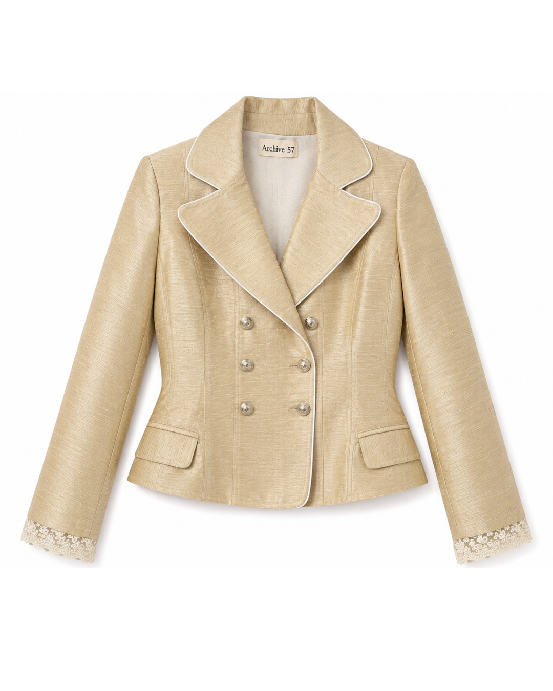 Gaia Peplum Jacket in Matka Silk