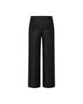 Embroidered Back Pocket Tailored Matka Silk Trousers