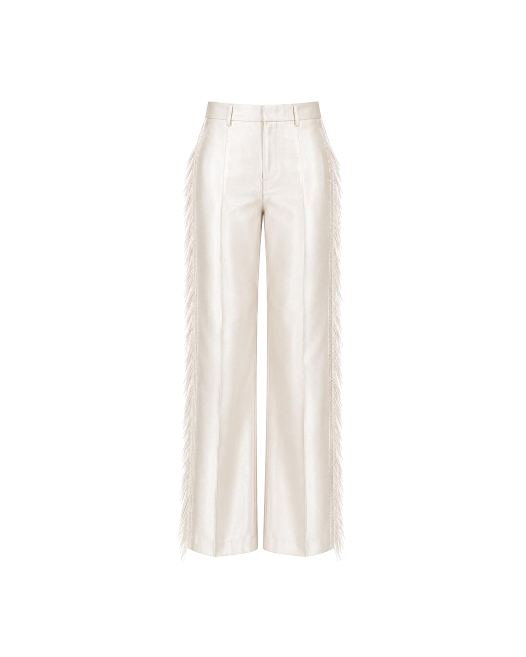 Plassey Ivory Fringe Pants